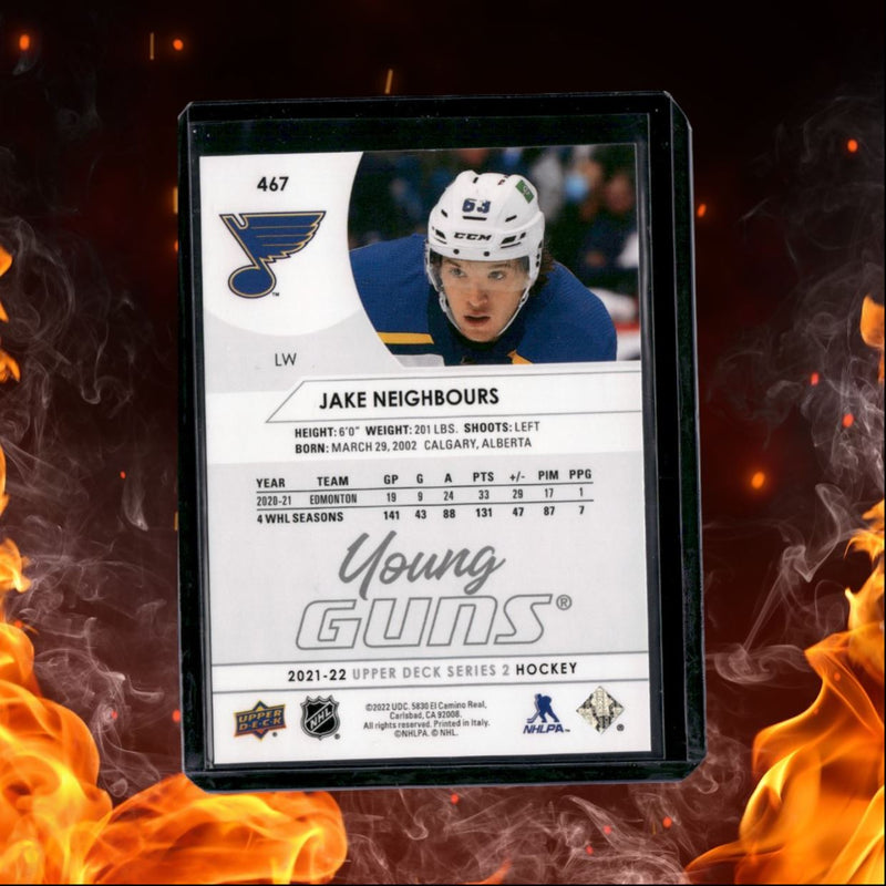 2021-22 Upper Deck Jake Neighbours Young Guns (A) Rookie