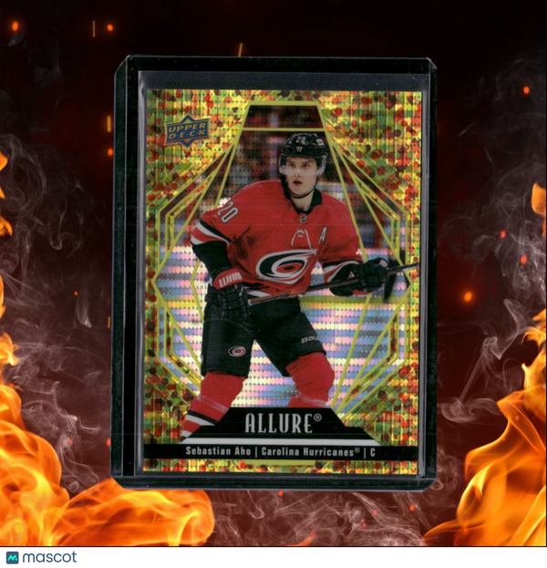 2022-23 Upper Deck Sebastian Aho Allure Gold Glitter Bomb 041/199 #33