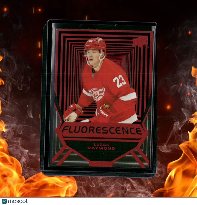 2021-22 Upper Deck Lucas Raymond Fluorescence Red Rookie