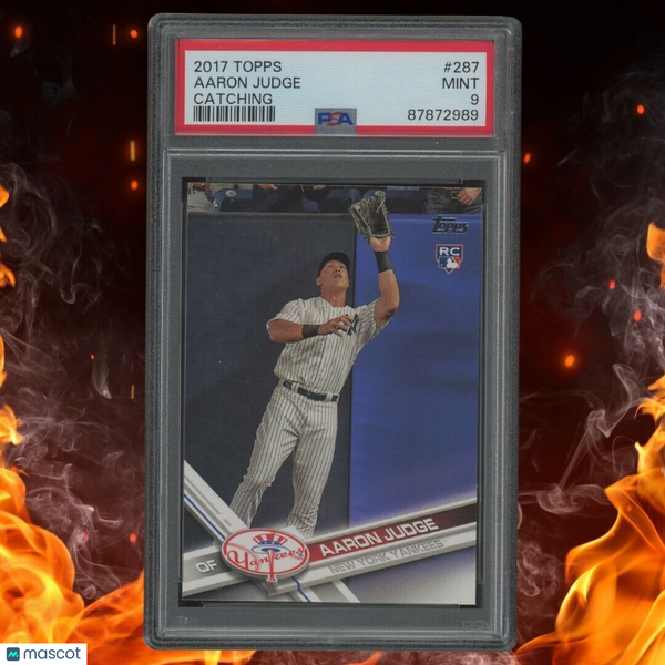 2017 Topps AARON JUDGE Catching Rookie PSA 9 #287