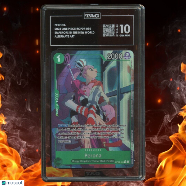 One Piece Emperors of the New World PERONA Alternate Art Rare OP09-034 TAG 10