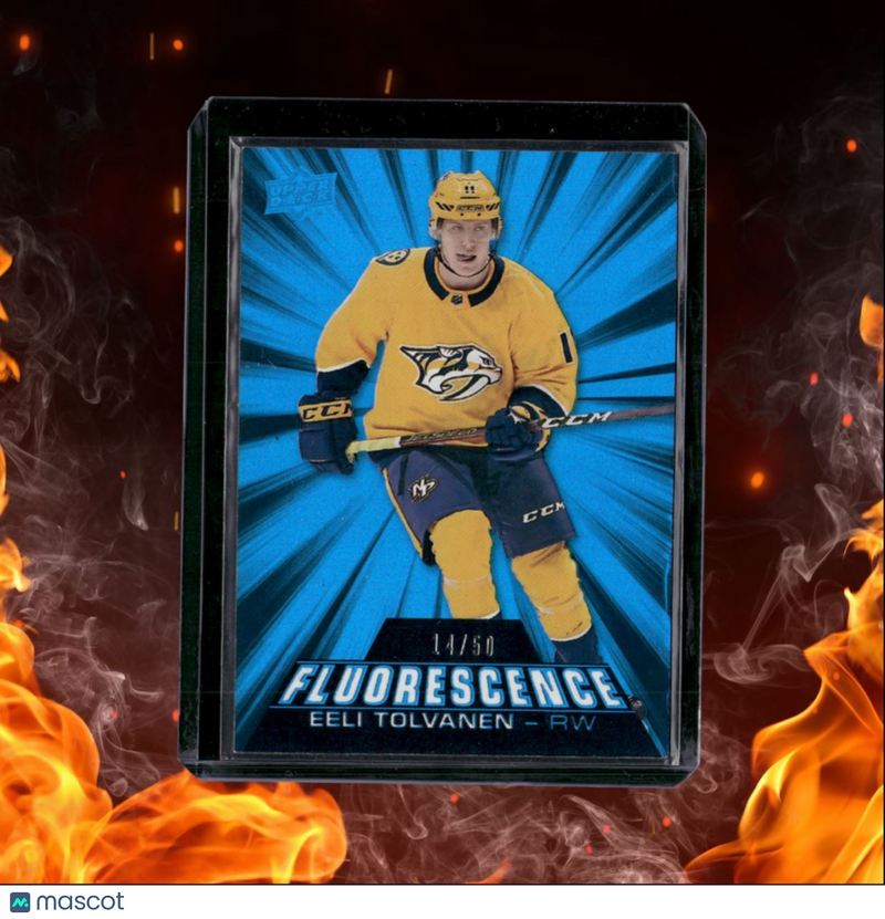 2018-19 Upper Deck Eeli Tolvanen Fluorescence Blue Rookie 14/50