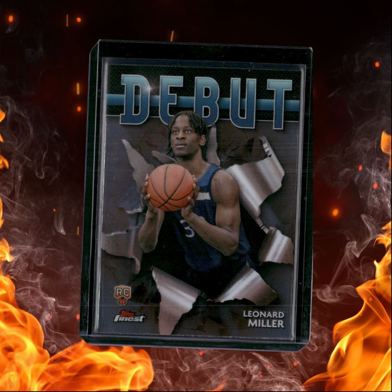 2023-24 Topps Finest Basketball Leonard Miller Debut Rookie