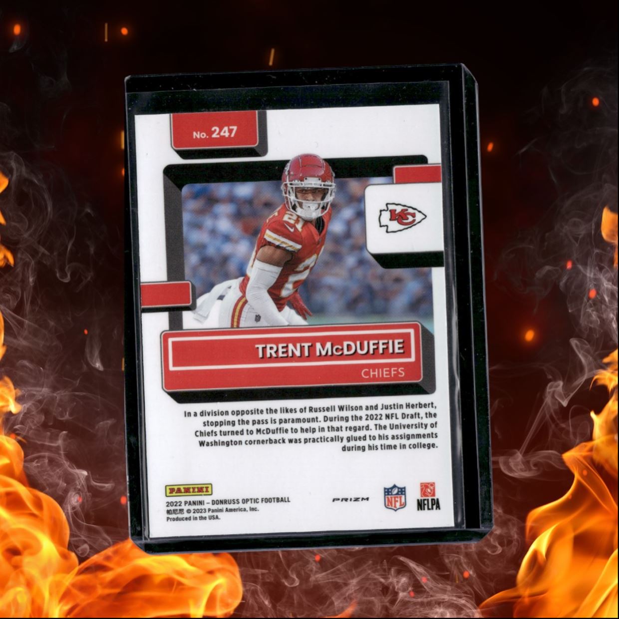 2022 Donruss Optic Trent McDuffie Purple Shock Prizm Rookie #247