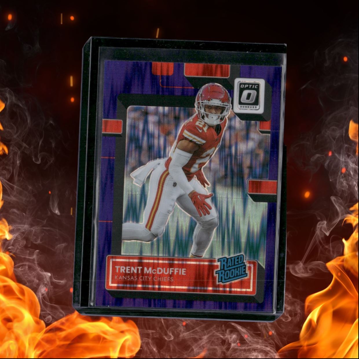 2022 Donruss Optic Trent McDuffie Purple Shock Prizm Rookie #247