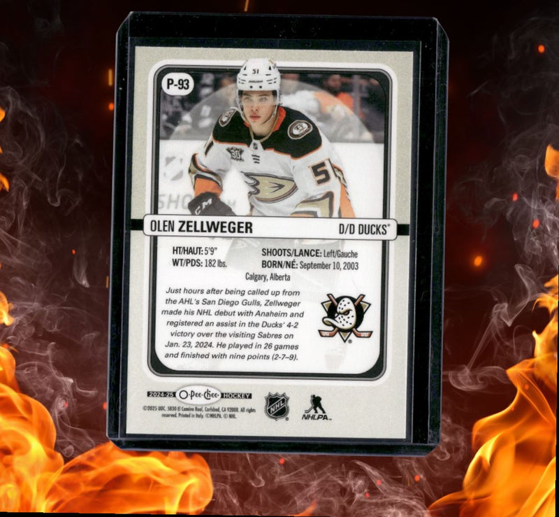 2024-25 O-Pee-Chee Olen Zellweger Premier Rookie