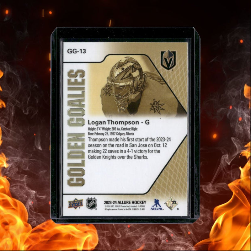 2023-24 Upper Deck Allure Logan Thompson Golden Goalies