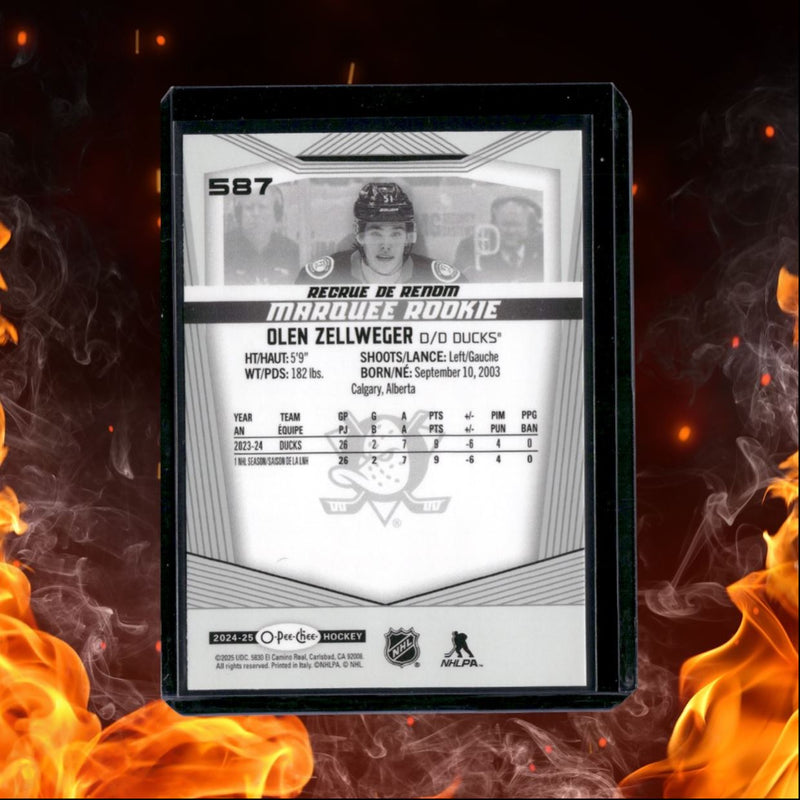2024-25 O-Pee-Chee Olen Zellweger Marquee (A) Rookie