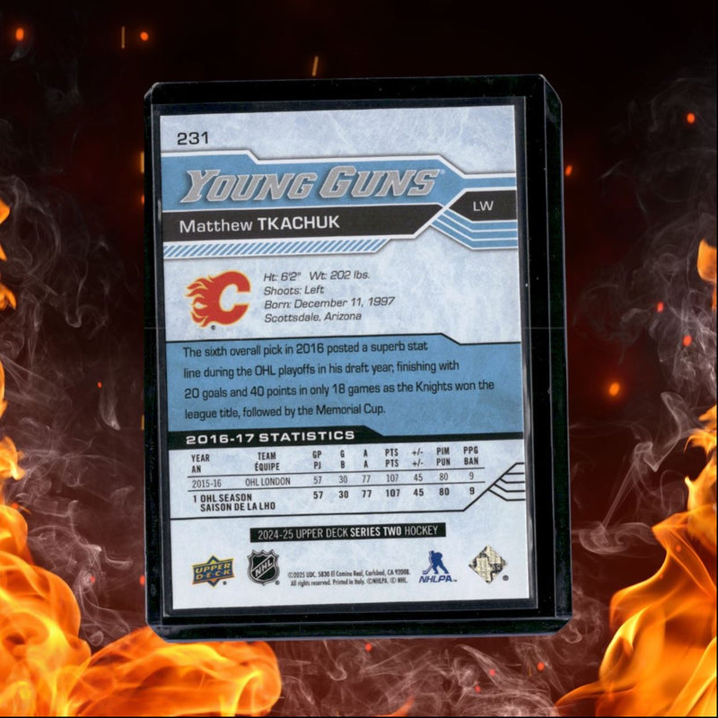 2024-25 Upper Deck Matthew Tkachuk Renewed Young Guns (A)