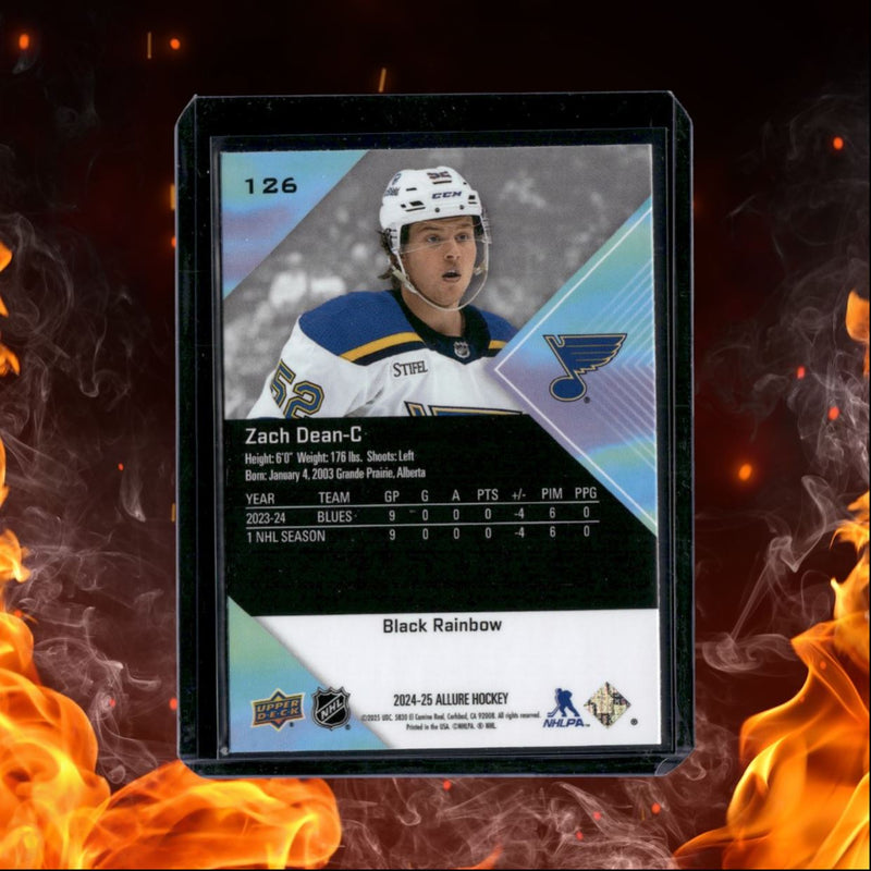 2024-25 Upper Deck Allure Zach Dean Black Rainbow Rookie
