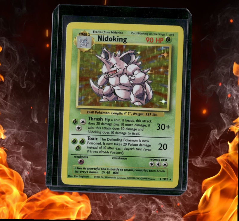 1999 Pokemon Base Set Nidoking Holo Rare MP