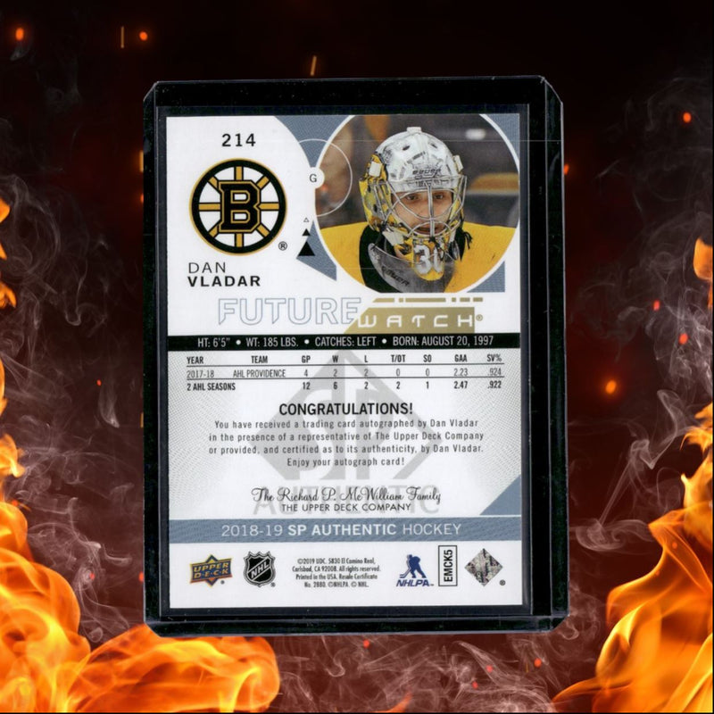 2018-19 SP Authentic Dan Vladar Future Watch Rookie Auto 983/999