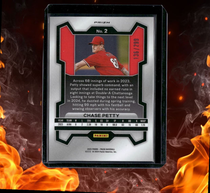 2024 Panini Prizm Chase Petty Prospect Red Prizm 136/299