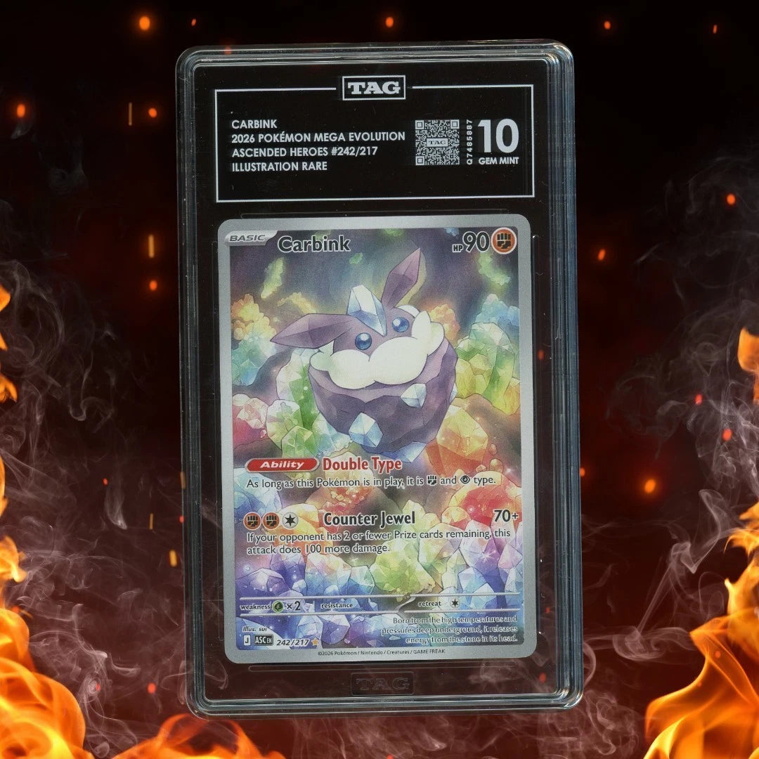 Pokemon Ascended Heroes CARBINK 242/217 Illustration Rare TAG 10