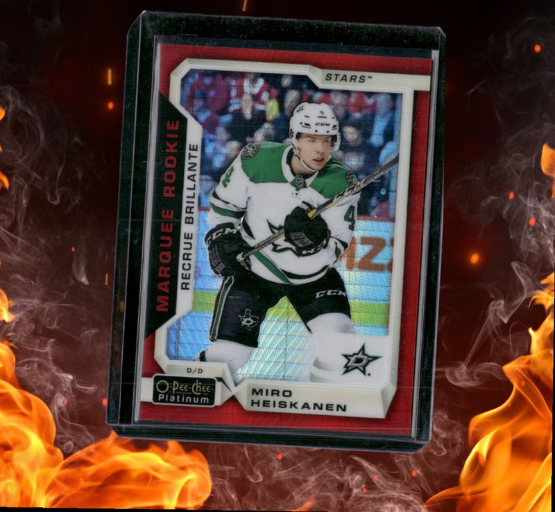 2018-19 O-Pee-Chee Platinum Miro Heiskanen Red Prism Marquee Rookie 167/199