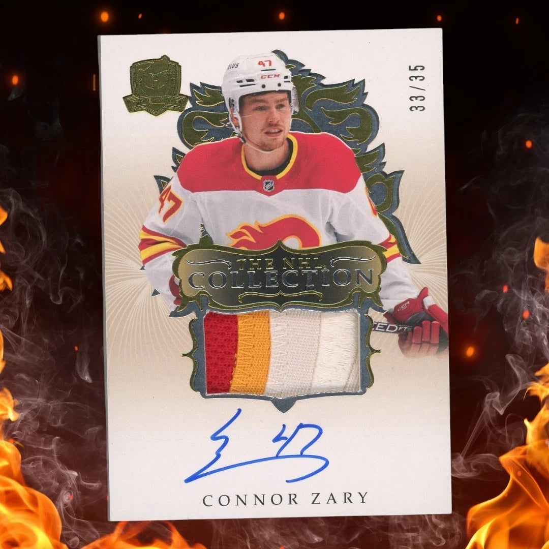 2023-24 Upper Deck The Cup CONNOR ZARRY The NHL Collection Patch Auto /35