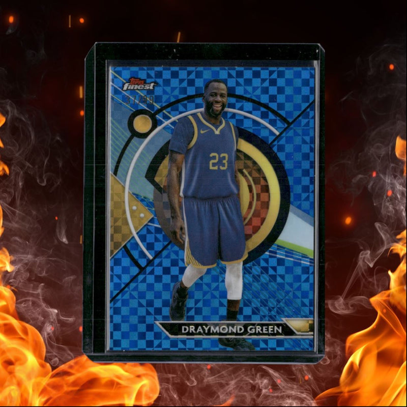 2023-24 Topps Finest Basketball Draymond Green Blue Checkerboard Refractor 37/99