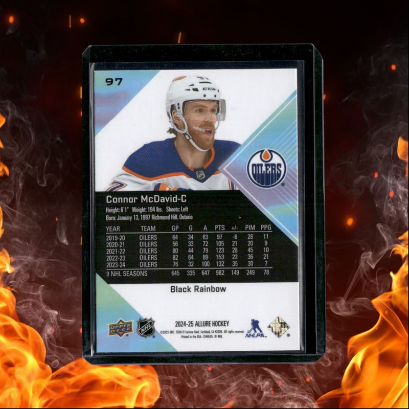 2024-25 Upper Deck Allure Connor McDavid Black Rainbow
