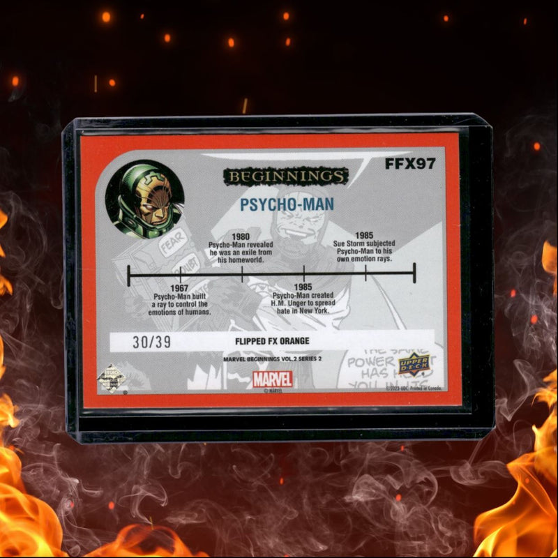 2023 Marvel Beginning Vol. 2 Series 2 Psycho-Man Flipped FX Orange 30/39