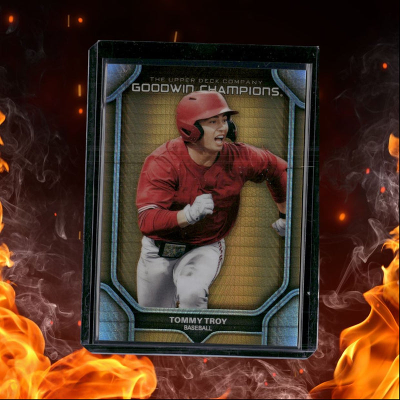 2024 Upper Deck Goodwin Champions Tommy Troy Portrait Orange Prism 228/349