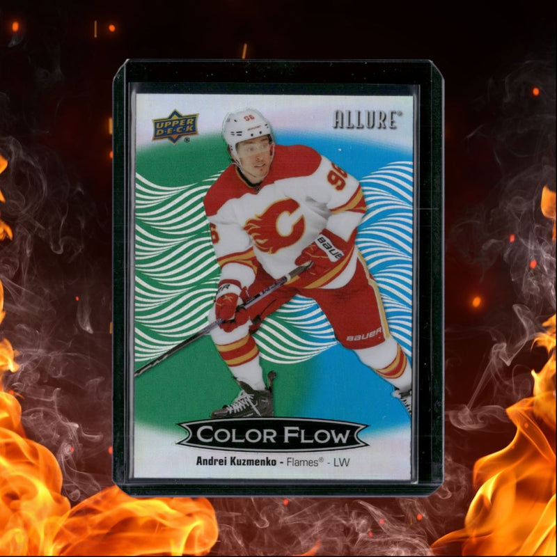 2024-25 Upper Deck Allure Andrei Kuzmenko Color Flow Green Blue