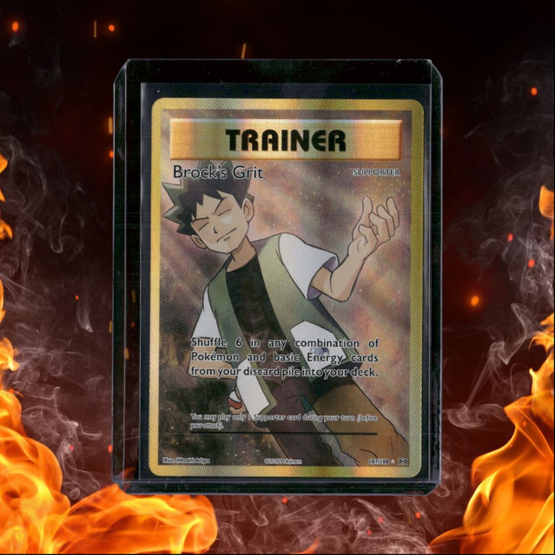2016 Pokemon XY Evolutions Brock’s Grit Holo Full Art LP (B)