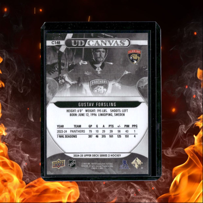 2024-25 Upper Deck Gustav Forsling Canvas Black & White