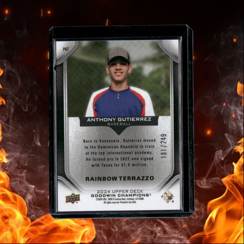 2024 Upper Deck Goodwin Champions Anthony Gutierrez Portrait Rainbow Terrazzo