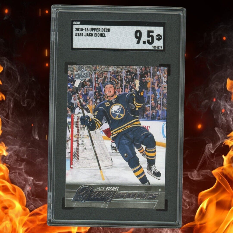 2015-16 Upper Deck JACK EICHEL Young Guns SGC 9.5