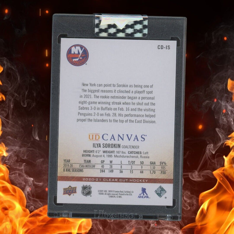 2020-21 Upper Deck Clear Cut ILYA SOROKIN Rookie Debut Canvas