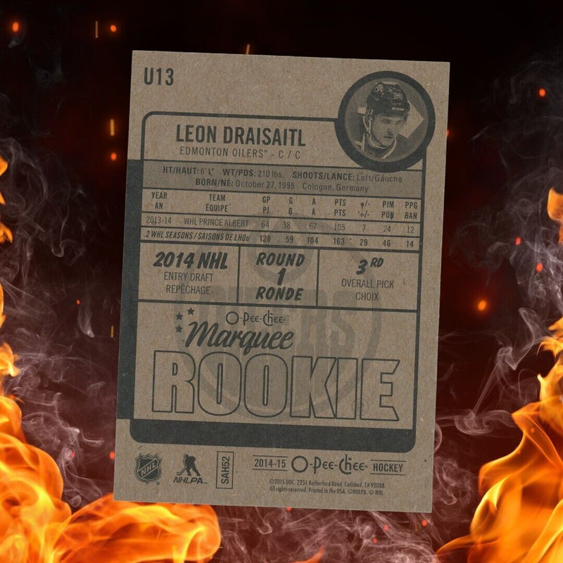 2014-15 O-Pee-Chee LEON DRAISAITL Marquee Rookie Blue Border