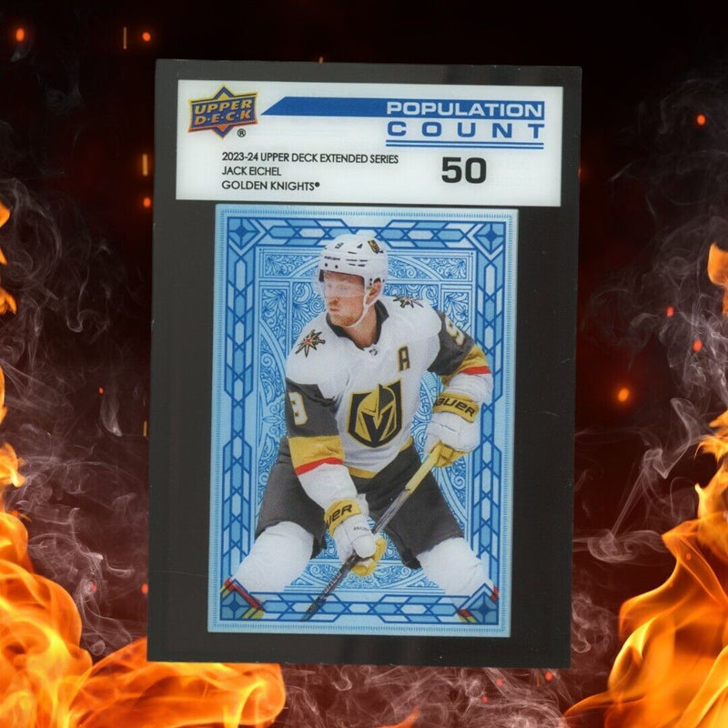 2023-24 Upper Deck JACK EICHEL Population Count 50 /50 Blue