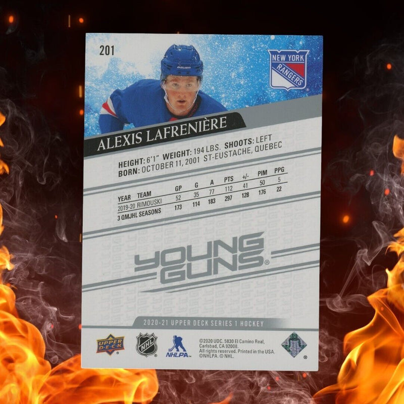 2020-21 Upper Deck ALEXIS LAFRENIERE Young Guns