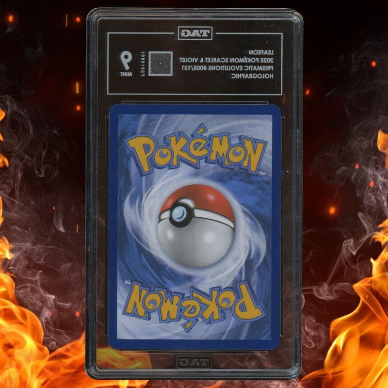 Pokemon Prismatic Evolutions LEAFEON Holographic 005/131 TAG 9