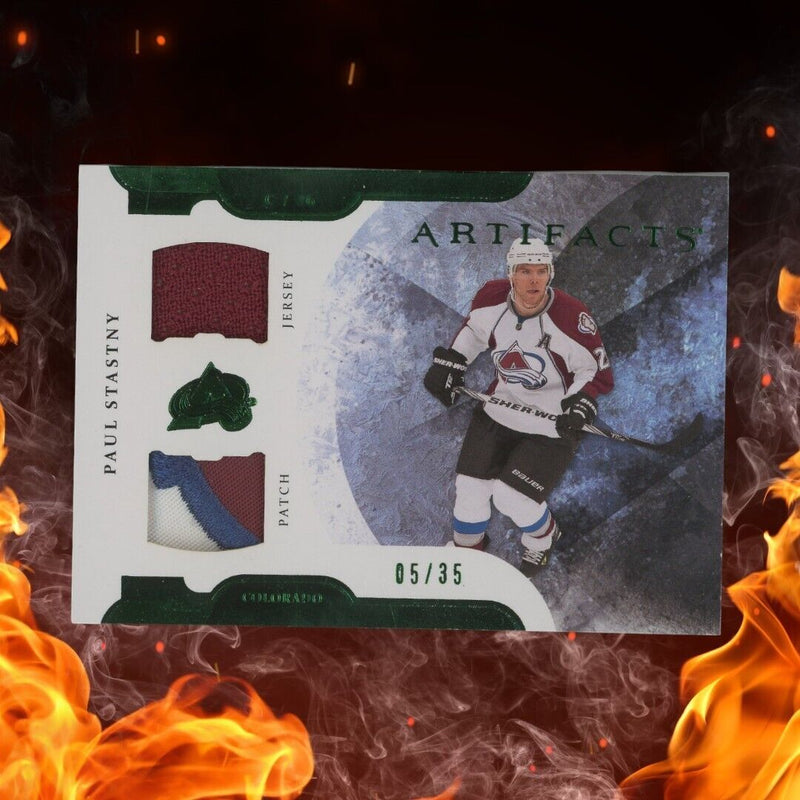 2011-12 Upper Deck Artifacts PAUL STASTNY Dual Jersey Patch /35 Emerald