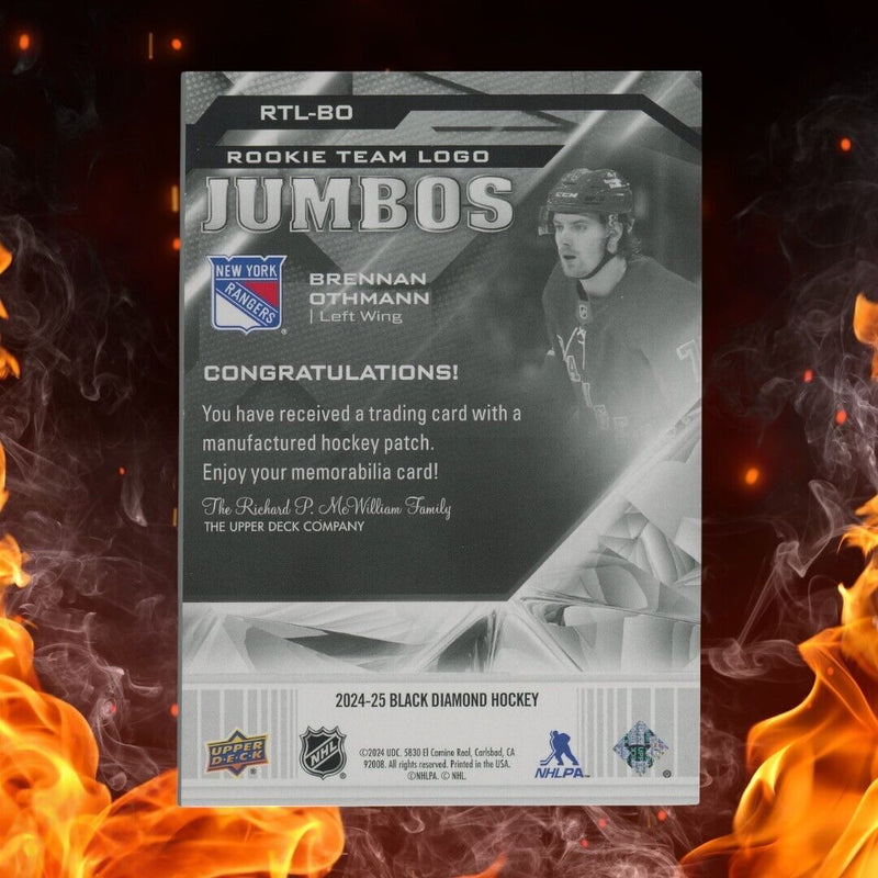 2024-25 Upper Deck Black Diamond BRENNAN OTHMANN  Rookie Team Logo Jumbos