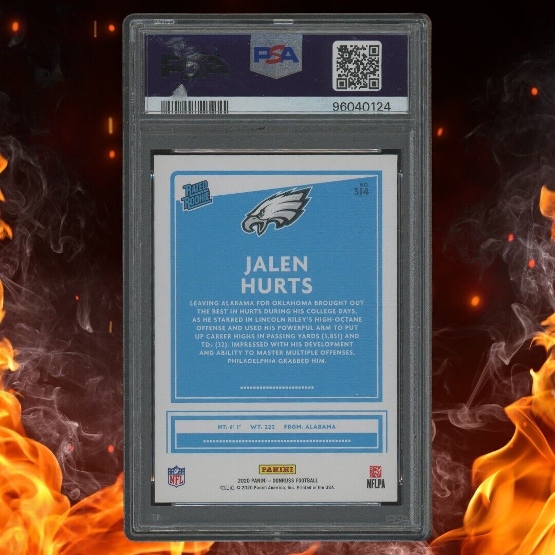 2020 Panini Donruss JALEN HURTS Rated Rookie Canvas PSA 9 #314