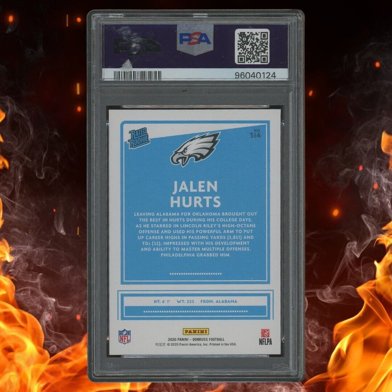 2020 Panini Donruss JALEN HURTS Rated Rookie Canvas PSA 9