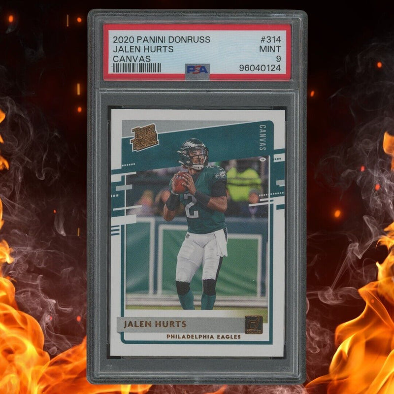2020 Panini Donruss JALEN HURTS Rated Rookie Canvas PSA 9