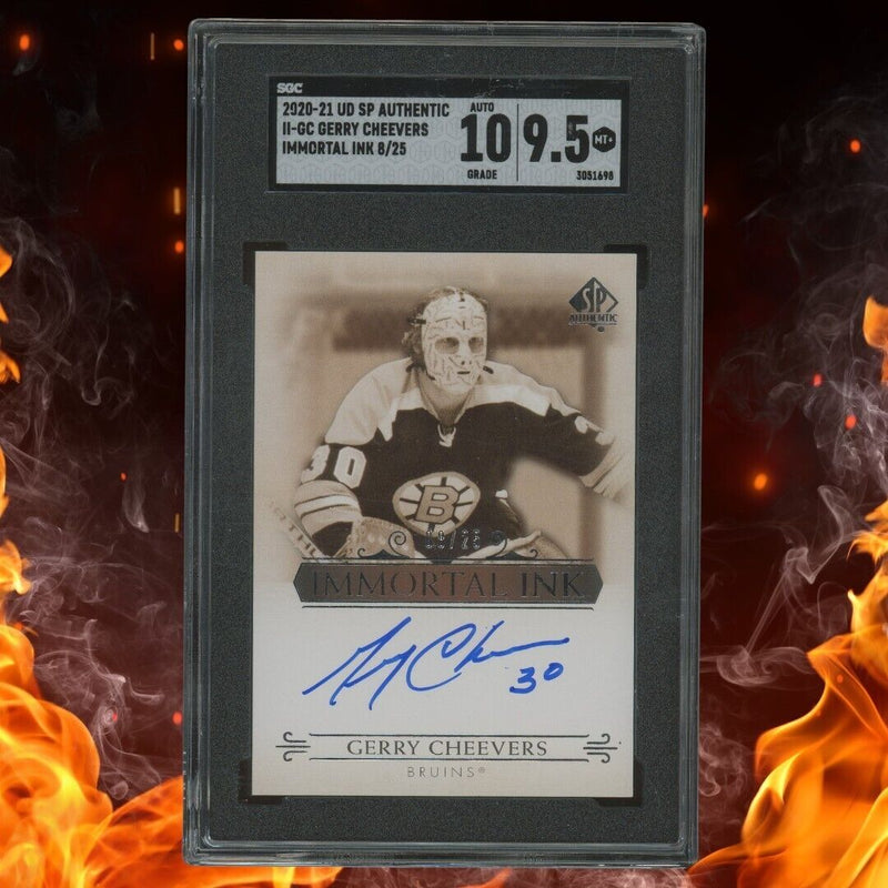 2020-21 SP Authentic GERRY CHEEVERS Auto /25 Immortal Ink SGC 9.5