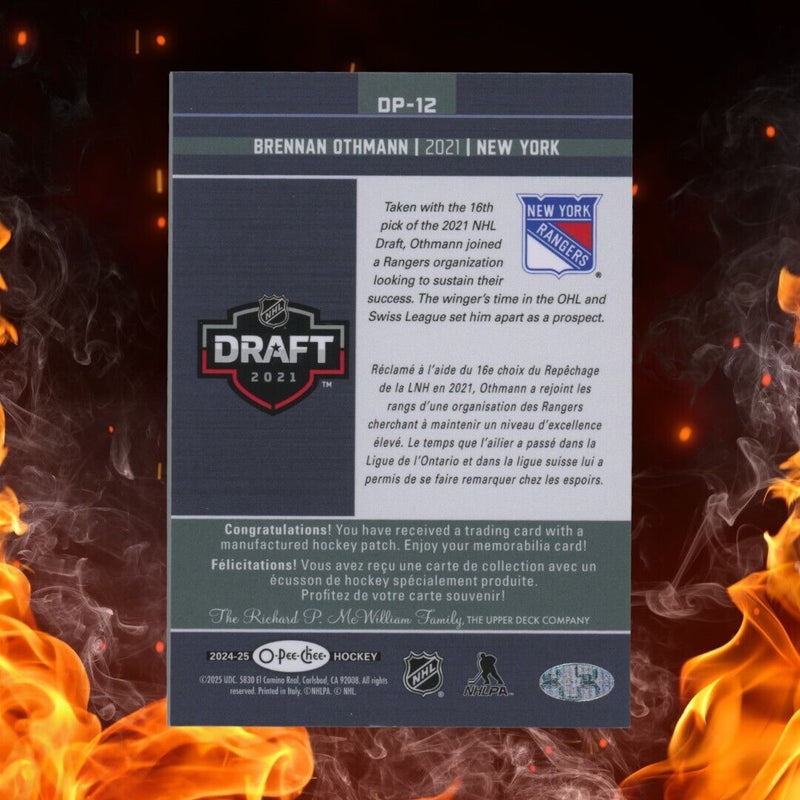 2024-25 O-Pee-Chee BRENNAN OTHMANN Rookie First Round Draft Patch