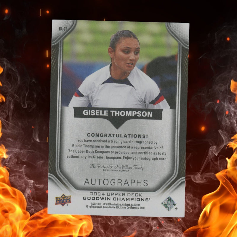 2024 Upper Deck Goodwin Champions GISELE THOMPSON Auto Horizontal