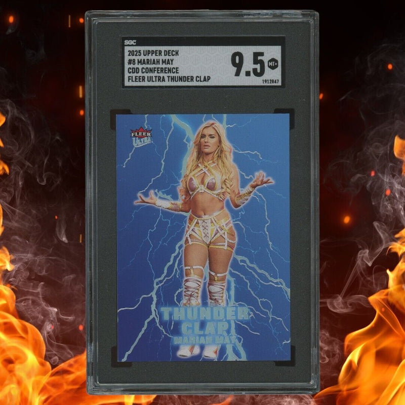 2025 Upper Deck CDD MARIAH MAY Fleer Ultra Thunder Clap SGC 9.5