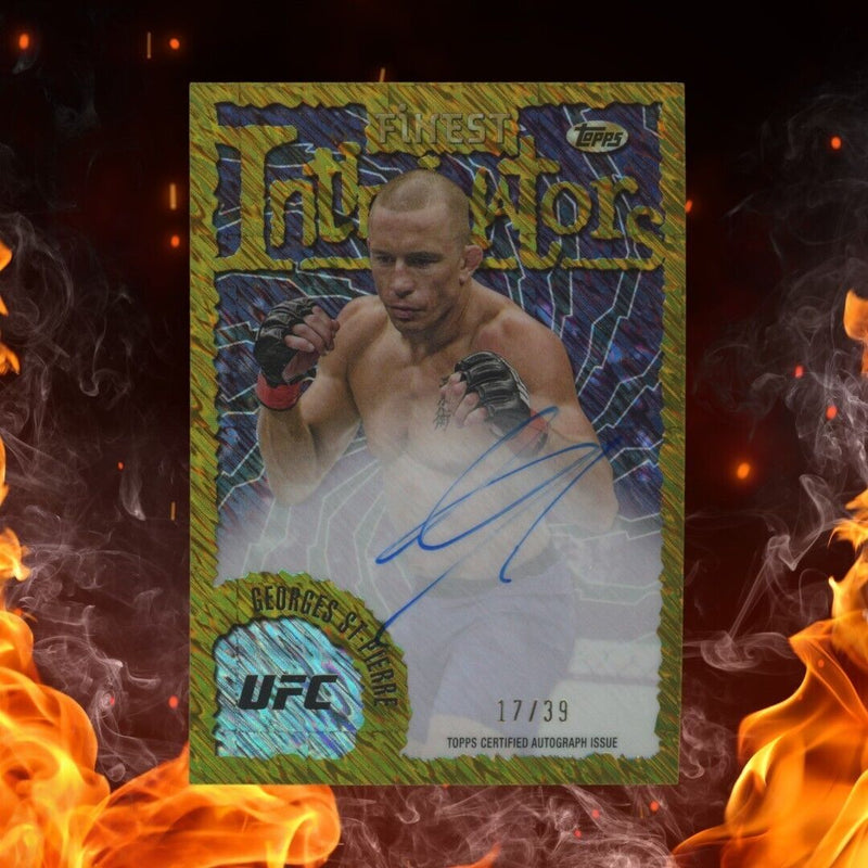 2024 Topps Finest UFC GEORGES ST-PIERRE Intimidators Auto /39 Gold