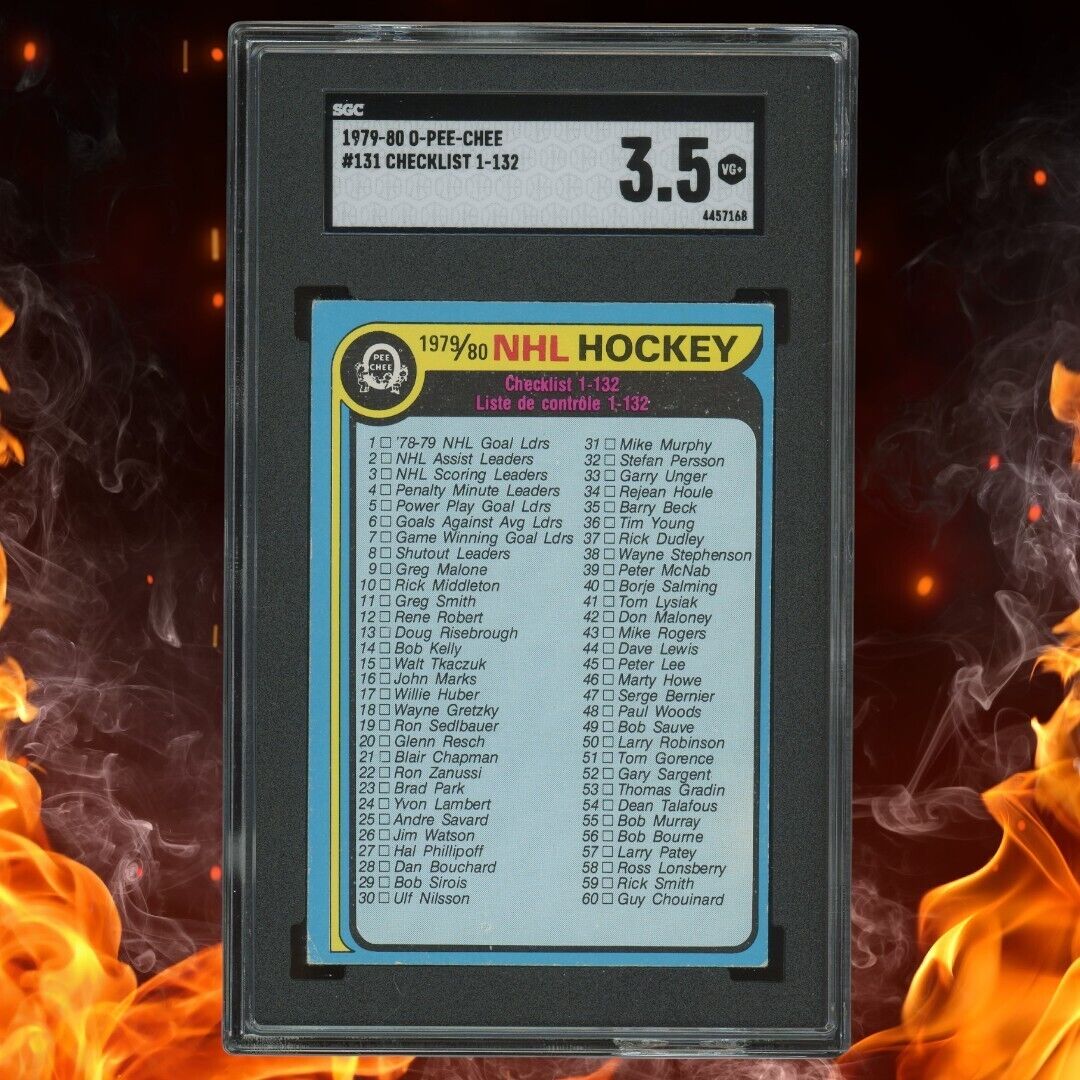 1979-80 O-Pee-Chee CHECKLIST 1-132 SGC 3.5 VG+