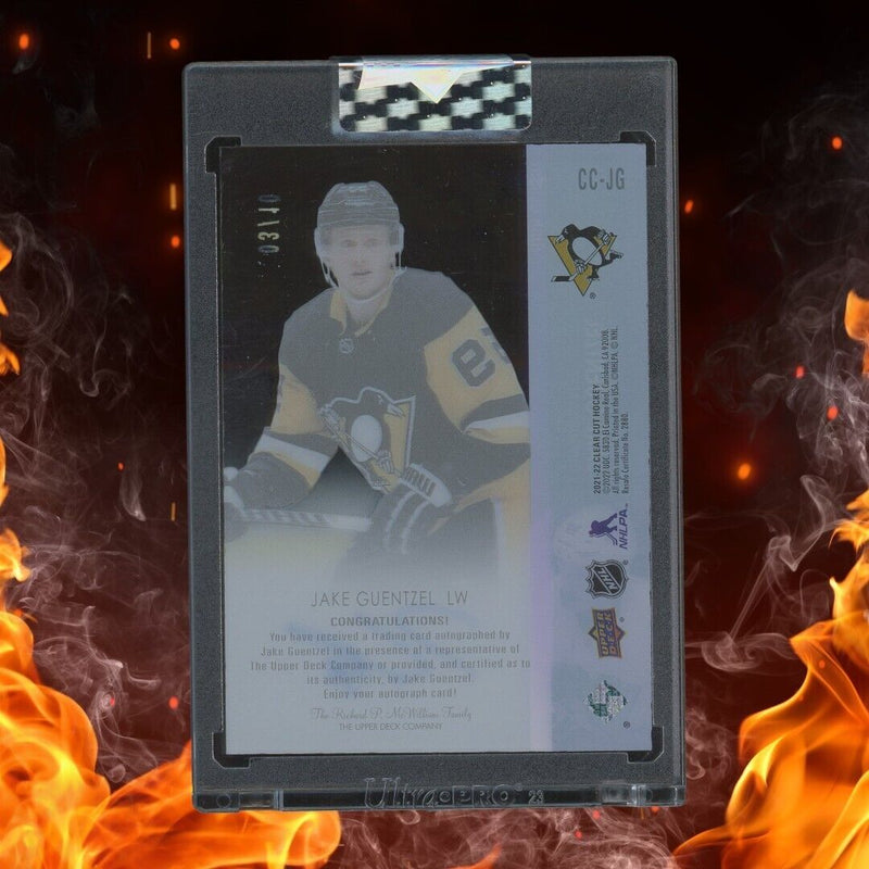 2021-22 Upper Deck Clear Cut JAKE GUENTZEL Auto /10 High Gloss