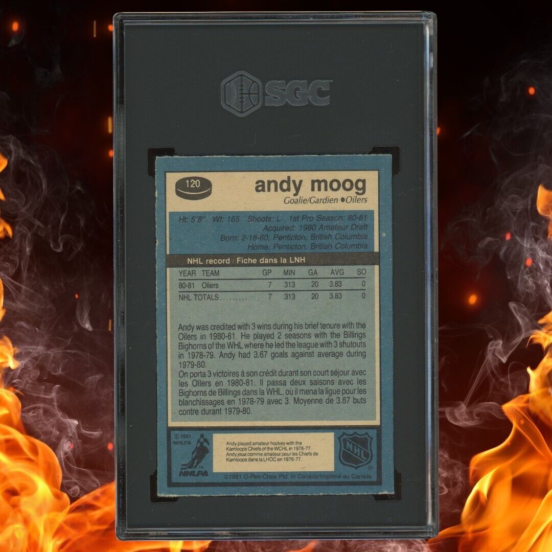 1981-82 O-Pee-Chee ANDY MOOG Rookie SGC 6 #120 EX-NM