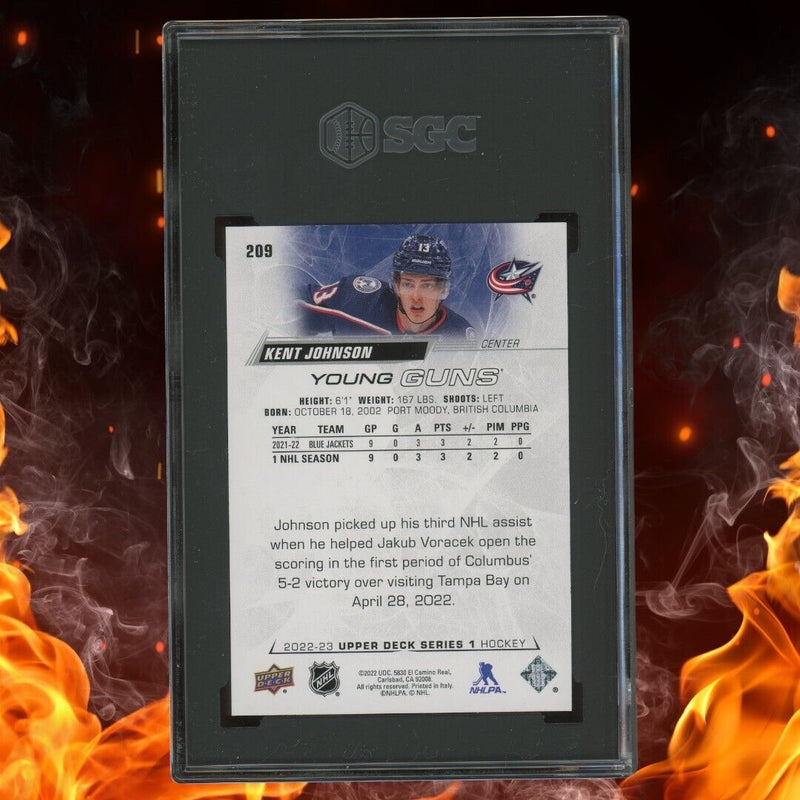 2022-23 Upper Deck KENT JOHNSON Young Guns SGC 9.5