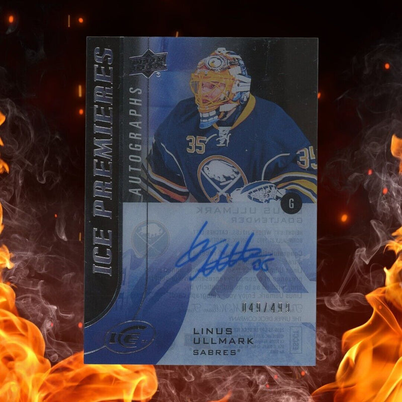 2015-16 Upper Deck Ice LINUS ULLMARK Rookie Auto /499 Premieres