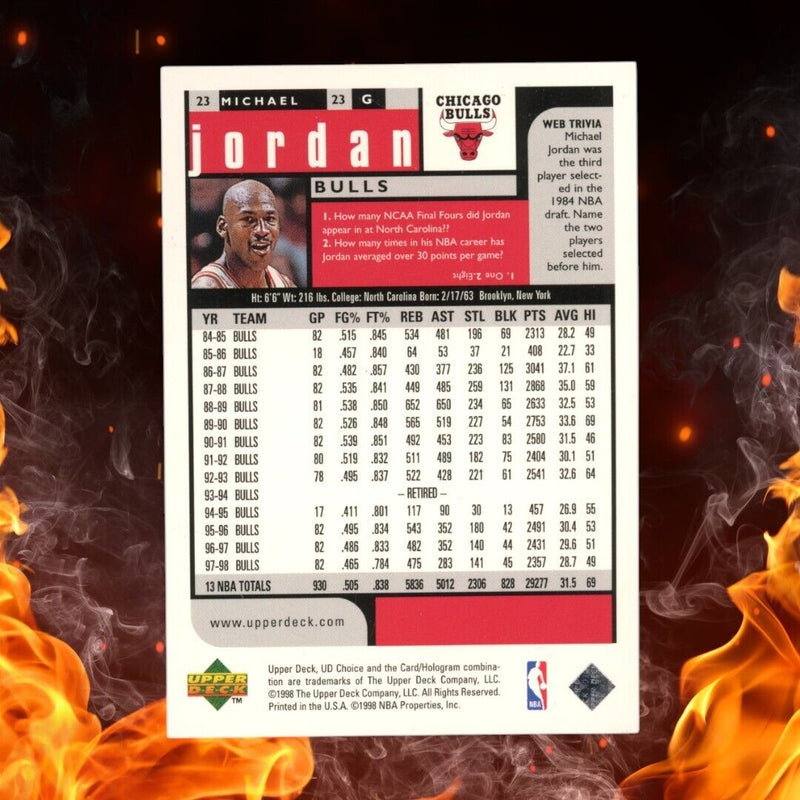 1998-99 Upper Deck Choice MICHAEL JORDAN Reverse Holo Foil Variant